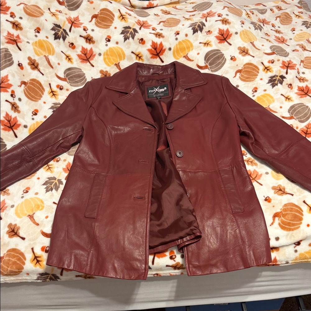 Women's Wilson’s Burgundy Leather Jacket